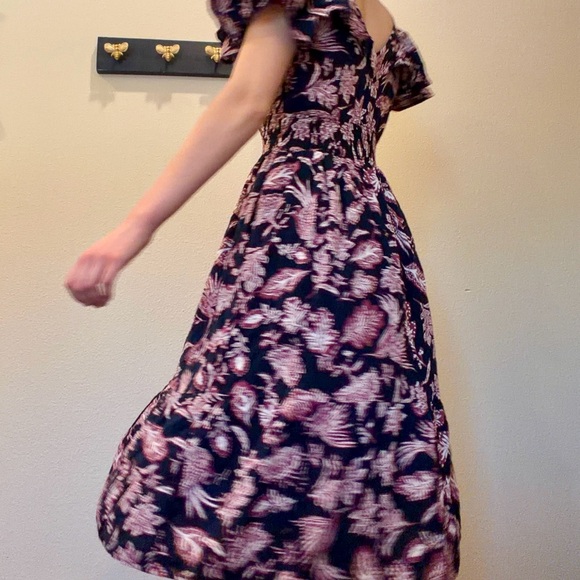 Maurices Navy and Pink Floral Midi Dress - Picture 8 of 10